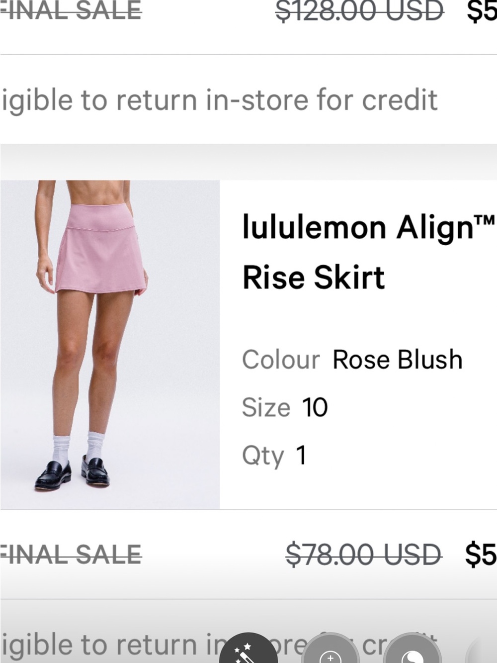 lululemon Align Rise Skirt in Rose Blush